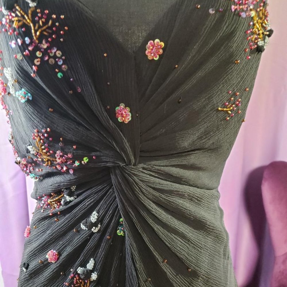 Sue Wong Beaded Floral Gown